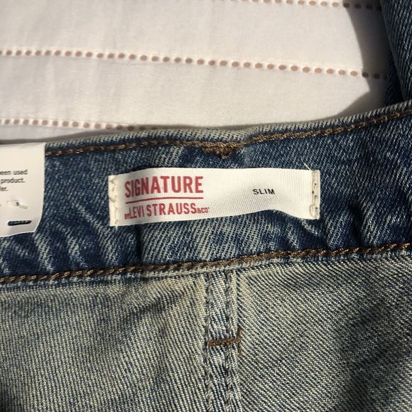 Signature by Levi Strauss & Co. Slim Fit Denim Jeans for Big and Mens 38x32 NEW - Picture 8 of 15